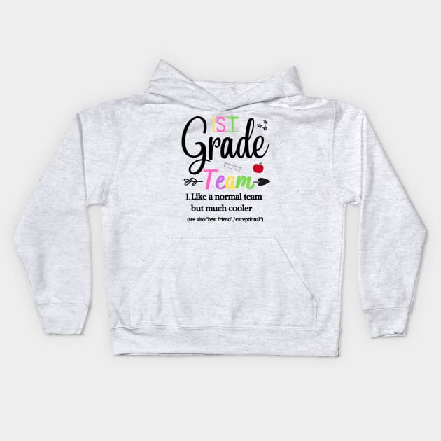 1st Grade Team Like A Normal Team But Much Cooler Kids Hoodie by JustBeSatisfied